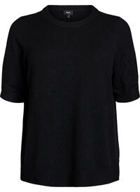Knitted blouse with short sleeves
