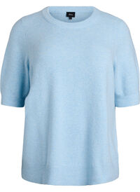 Knitted blouse with short sleeves
