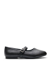 Extra Wide Fit (6E) - Ballerina in faux leather with strap
