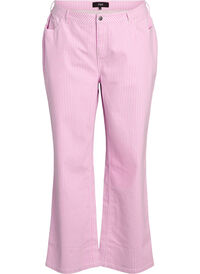 Coloured Myra jeans with stripes and wide legs