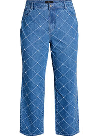 Kiana jeans with a high waist and distressed pattern