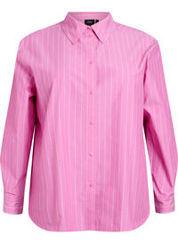 Shirt blouse with pinstripes and tie detail at the back