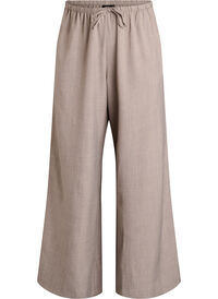 High-waisted trousers with wide legs