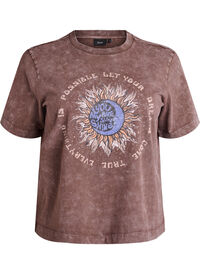 Cotton T-shirt with front print