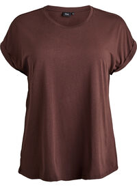 Short-sleeved cotton blend t-shirt