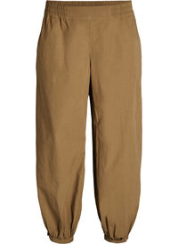 High-waisted cotton balloon trousers
