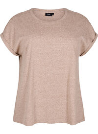 Melange T-shirt with short sleeves