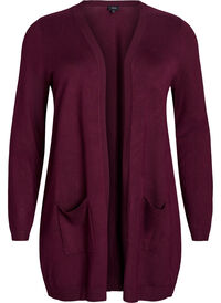 Long knitted cardigan in a viscose blend