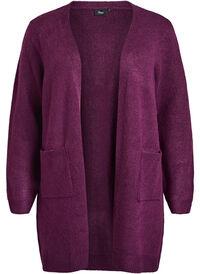 Long knitwear cardigan with pockets