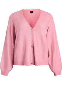 Knit cardigan with wool and bow buttons