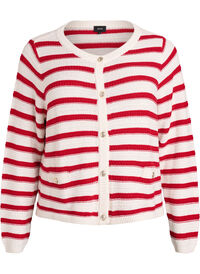 Cardigan with textured knit and decorative buttons