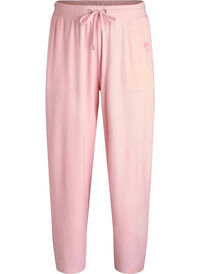 Loose velour trousers with a high waist and pockets