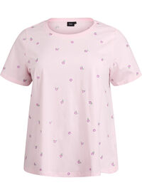 T-shirt in organic cotton with embroidered motifs